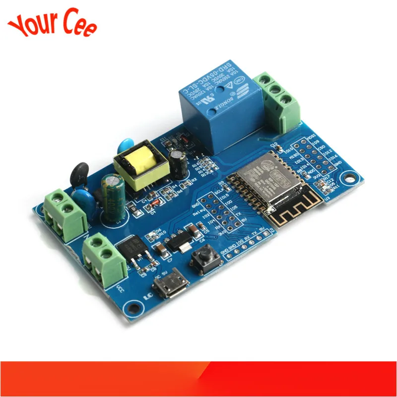 ESP8266 WI-FI Беспроводной триггерный релейный модуль ESP-12F AC 220V DC 5V 12V Питание изолятор