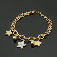 new star 18k stainless steel fashion bracelets for men and women with universal diamonds and matching hand jewellery