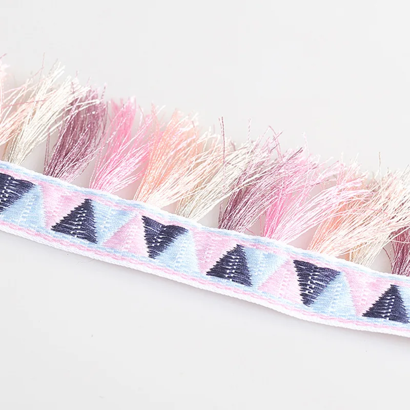 

10 ярдов/партия Этническая Геометрия Вышивка кисточка жаккардовая лента для DIY ремесленные шторы, домашний текстиль сумки для одежды аксесс...