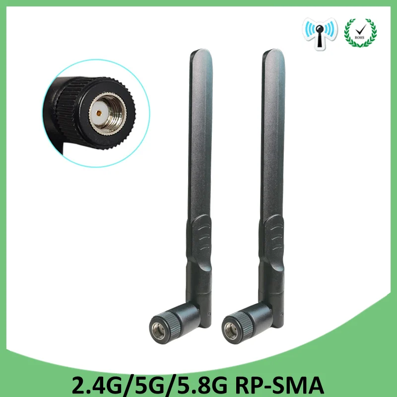 2 4 ГГц Wi Fi 5 8 GHz антенна 5dBi RP SMA разъем двухдиапазонный антенны типа мама