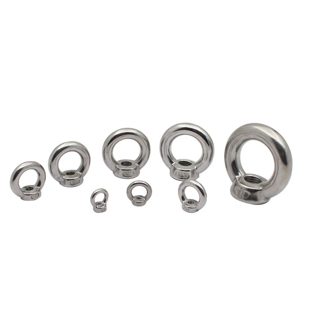 

Bolt Female Eye Nut Bolt Durable Lifting M6/M8/M10/M12 Marine Grade Portable
