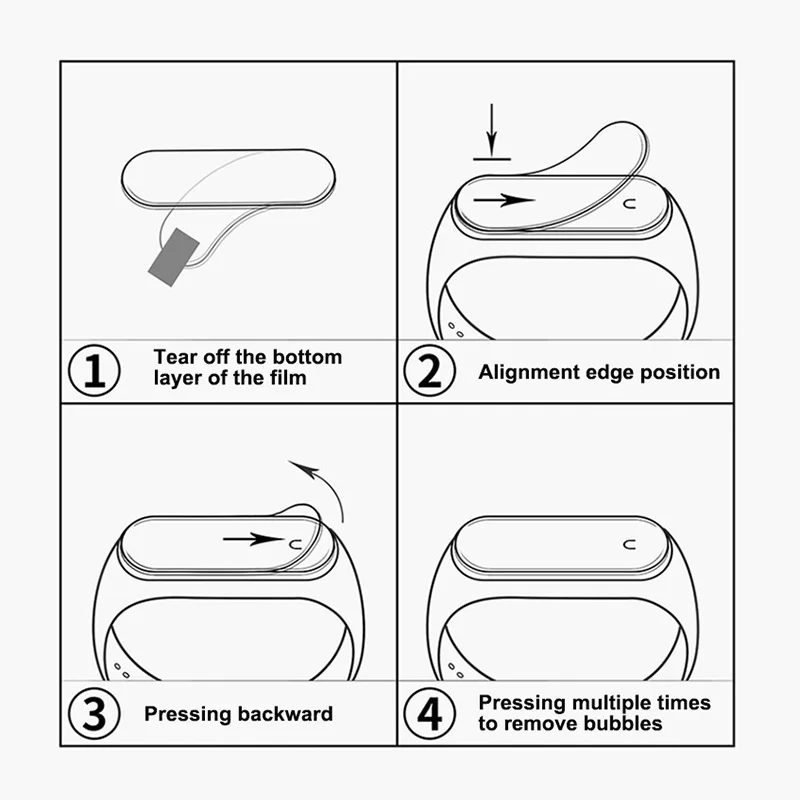 Пленка для Mi Band 4 защитная пленка 3D поверхности устойчивая к царапинам экрана Xiaomi