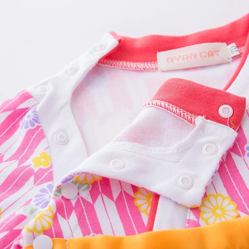 Комбинезоны для маленьких девочек в японском стиле кавайное кимоно с цветочным