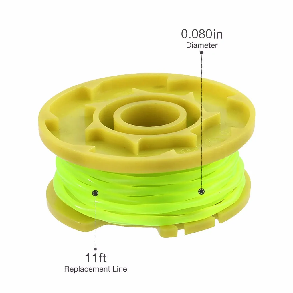 Сменная катушка для Ryobi One PLUS + AC80RL3 скрученная линия 0 08 дюйма 11 футов 4 шт.