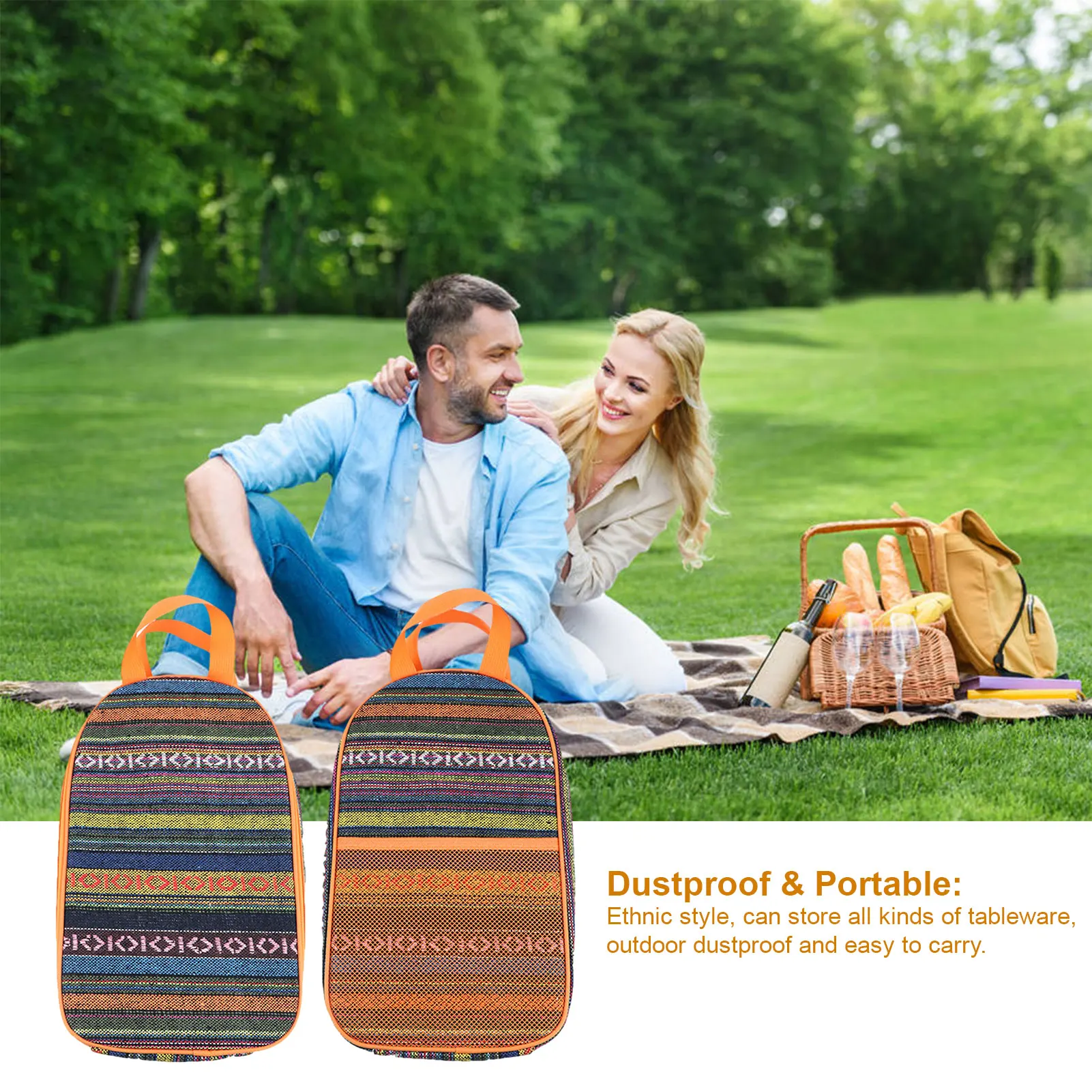 

Camping Cutlery Kitchen Cooking Utensil Organizer Storage Bag Portable Outdoor Travel Picnic Cooking BBQ Tableware Storage Bag