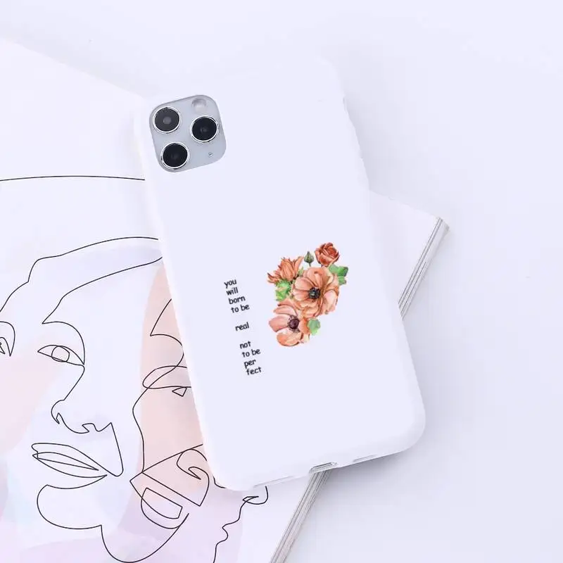 

Great Aesthetic Flower art luxury protective shell Phone Case Candy Color for iPhone 6 7 8 11 12 s mini pro X XS XR MAX Plus