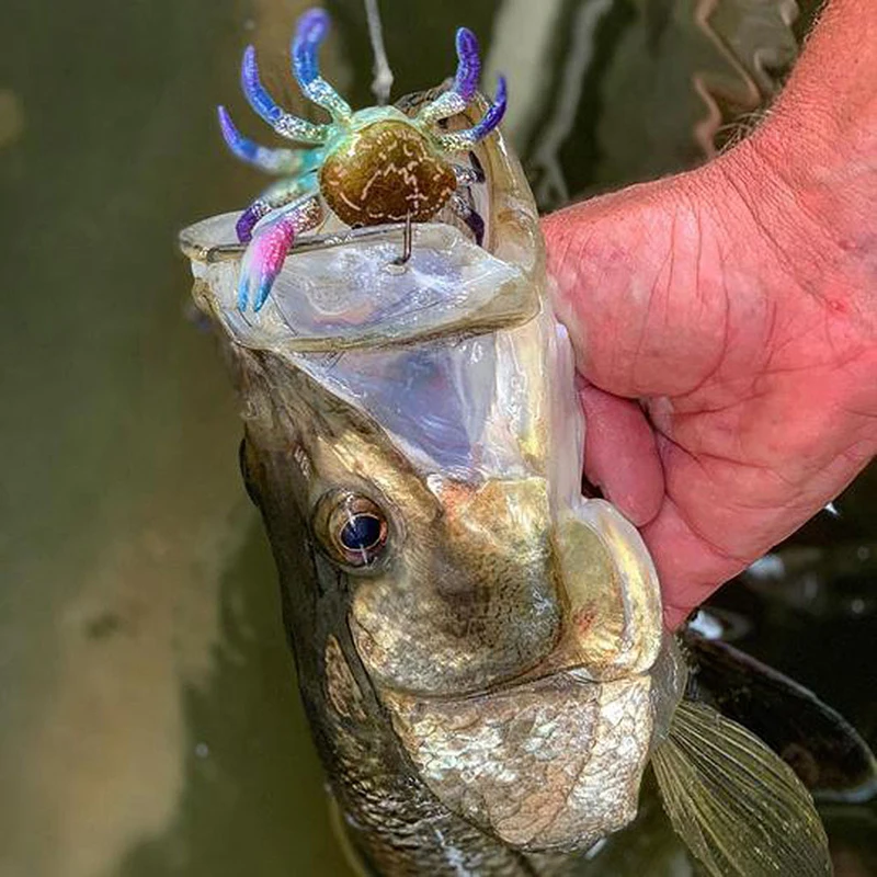 1 шт. имитация одного крючка форма краба Приманка Мягкая бионическая поддельная