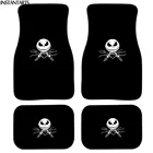 Набор из 4 напольных ковриков INSTANTARTS с изображением черепа и сердца, Нескользящие автомобильные аксессуары, передний и задний коврики, Лидер продаж 2021