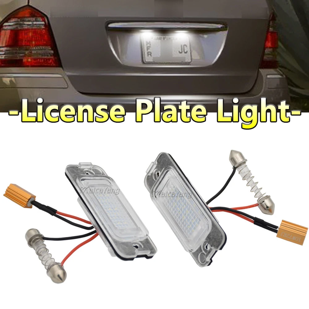2 luces LED blancas para matrícula de coche, sin Error, para Mercedes Benz W251, W164, X164, Clase R, clase ML, clase GL