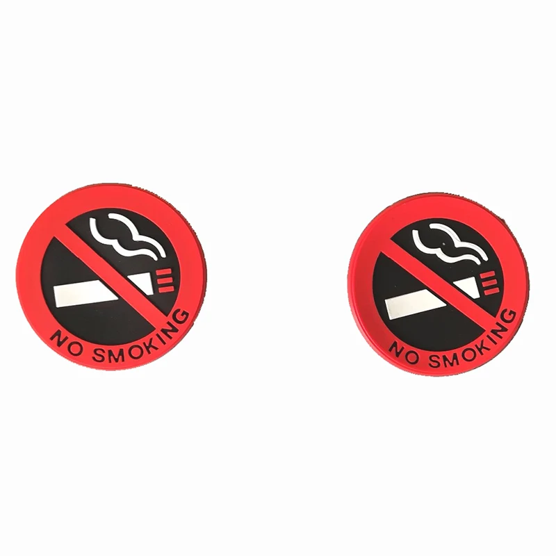 1 пара 3D наклейка с резиновой эмблемой без курения Наклейка для автомобиля