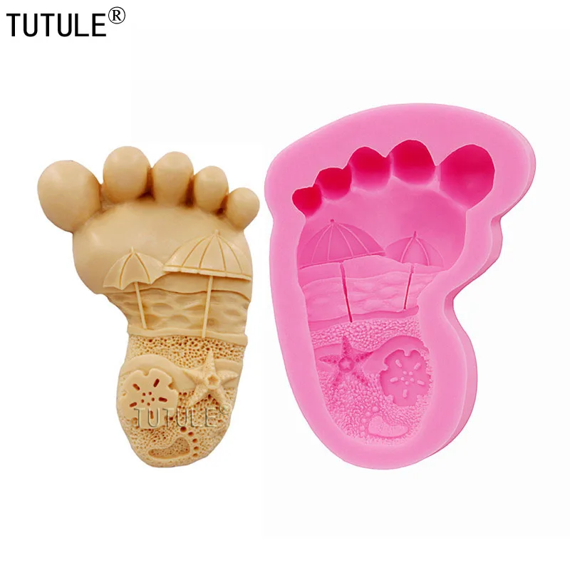 Гаджеты силиконовые помадные формы для ног шоколадные сахарное ремесло