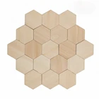 50 шт., шестигранные деревянные вырезы 80 мм для геометрических украшений
