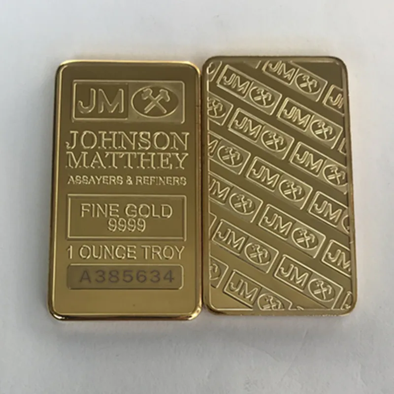 4 шт. немагнитные прутки Johnson Matthey JM 1 унция латунные сердечники золотые серебряные