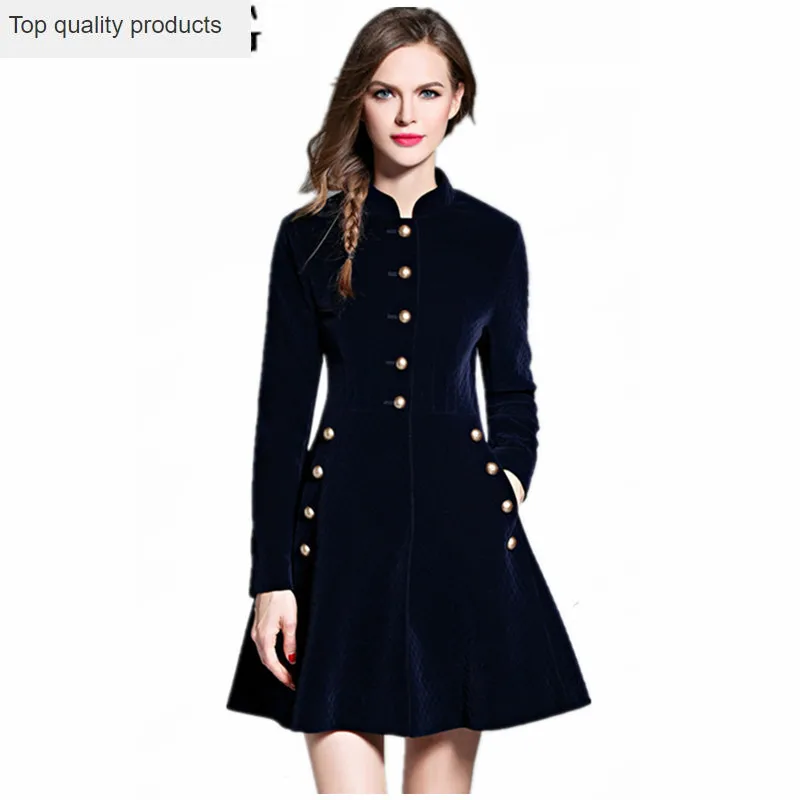 2020 осеннее зимнее платье женское темно синее элегантное бархатное с длинным