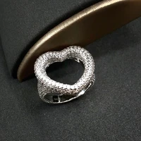 925 sterling silver ring december love heart shaped diamond ring female women dainty trendy classic light luxury fashion jewelry