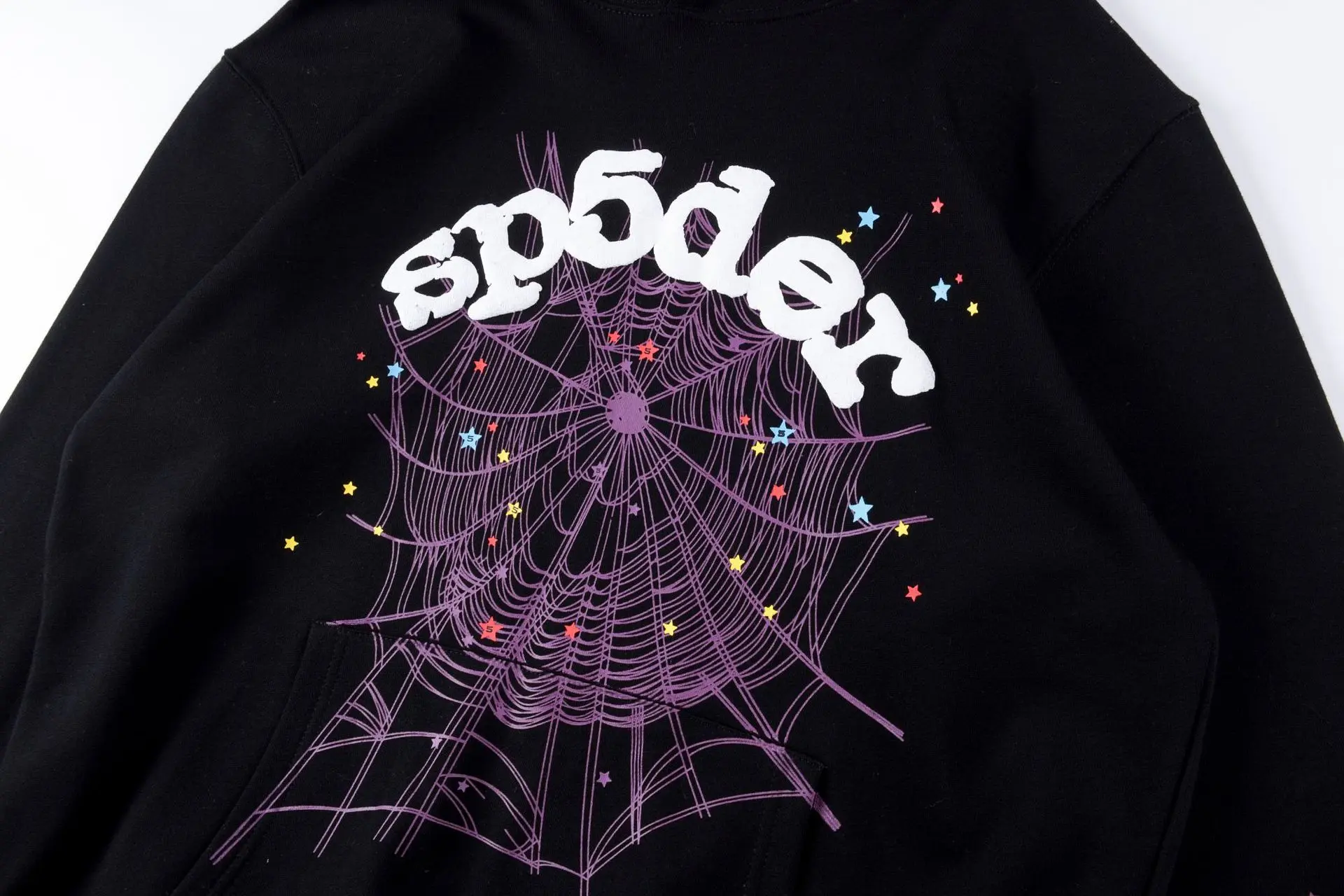 

Sp5der Foaming Printing 555 Angel Number Hoodie Men Women Spider Web Pattern Pullover Sweatshirts Women Men's Clothing