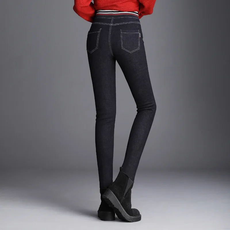 High Quality Brand Womens Pants 2020 New Winter Thick Waist Pencil Female Slim Fit Skinny Plus Size M-9XL | Женская одежда