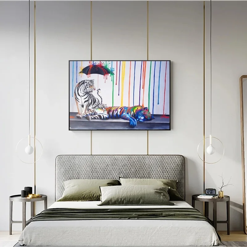 Тигровые граффити художественные принты современные абстрактные уличные