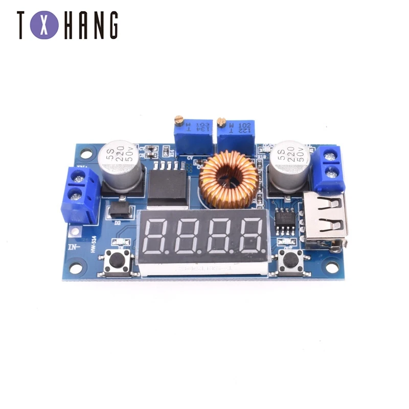 Светодиодные схемы DC-DC 5A модуль зарядного устройства литиевой батареи вольтметр