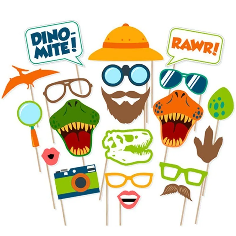 Забавные усы динозавра 20 шт. реквизит для Фотокабины товары вечерние шляпа клеща