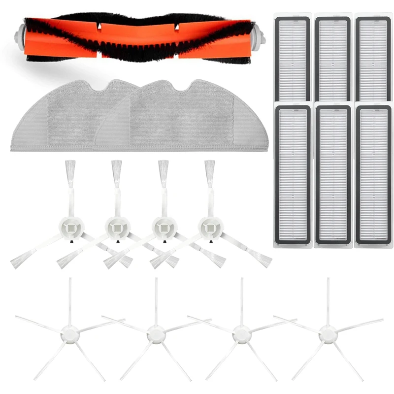 

Promotion!17Pcs for Dreame D9 Robotic Vacuum Cleaner Main Brush Side Brush HEPA Filter Mop Cloth Replacement Accessories