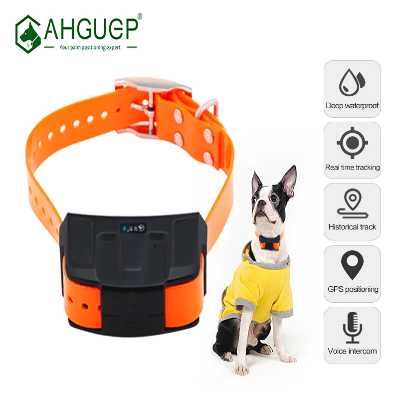 

AHGUEP S9 GPS Tracker Pets Positioning Waterproof Voice Monitor Mini Hund Loactor with Free APP