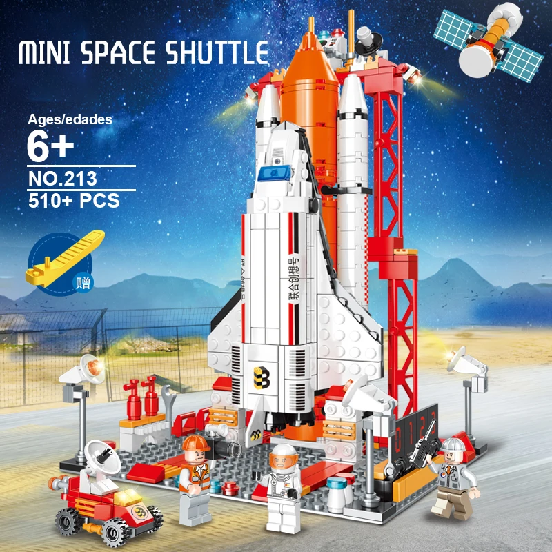 

Aerospace Series Toys Shen Zhou Rockets Space Shuttle Modle Building Blocks Gift For Children