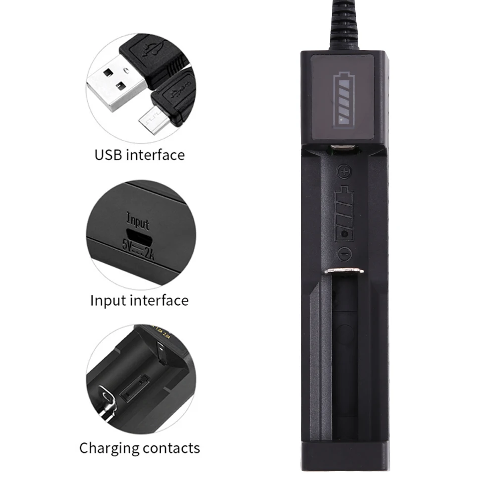 ALLOYSEED Universal USB Battery Charger 4 Bay Smart for Rechargeable Batteries 18650 21700 22650 16340 New | Электроника
