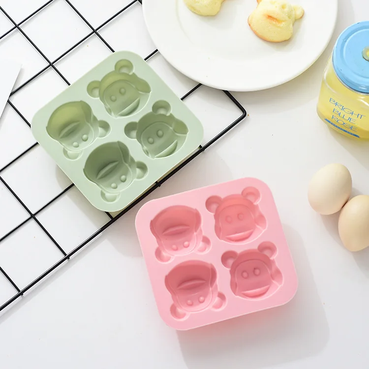 

Monkey Shape Silicone Mold Cartoon Fondant Cake Chocolate Candy Jelly Ice Cube Baking Molds DIY Homemade Bakeware Tools