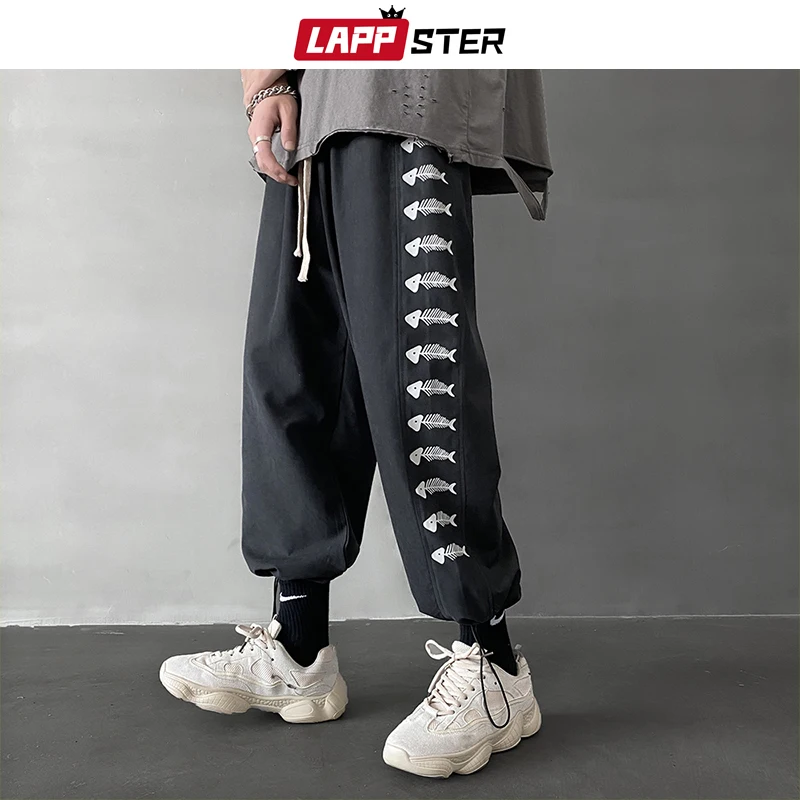 LAPPSTER Мужские Streetwear бегуны Брюки 2019 Mens Hip Hop Black Тренировочные штаны мужчины