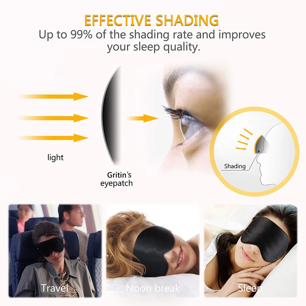 Очень мягкая и приятная на ощупь ткань Ночная маска для лица основе чистого натурального шелка шелковые