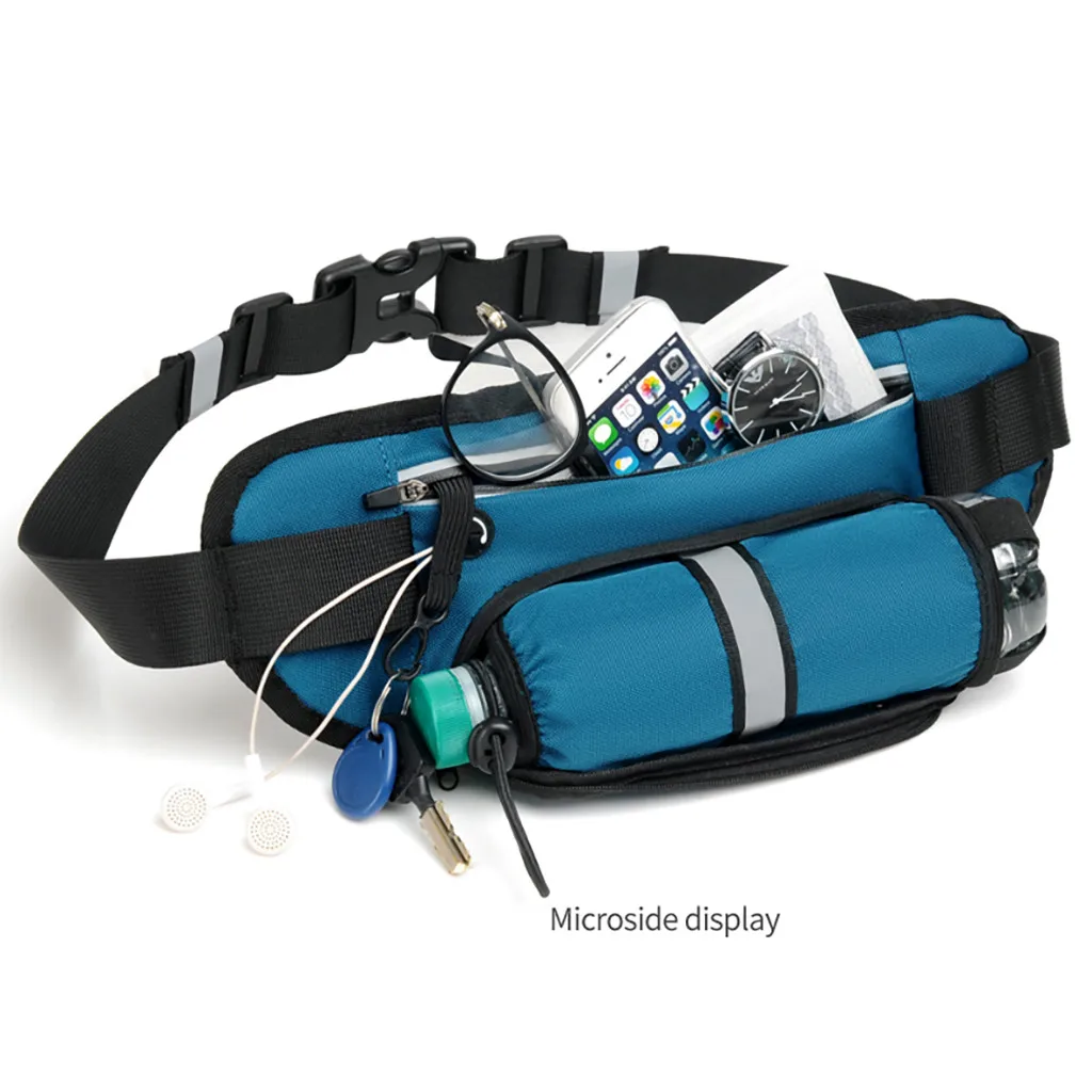 2019 Fashion Women Fanny Pack Black Female Waist Bags Waterproof Sports Running Belt Bag Men Woman Travel Phone Chest #814 | Багаж и сумки