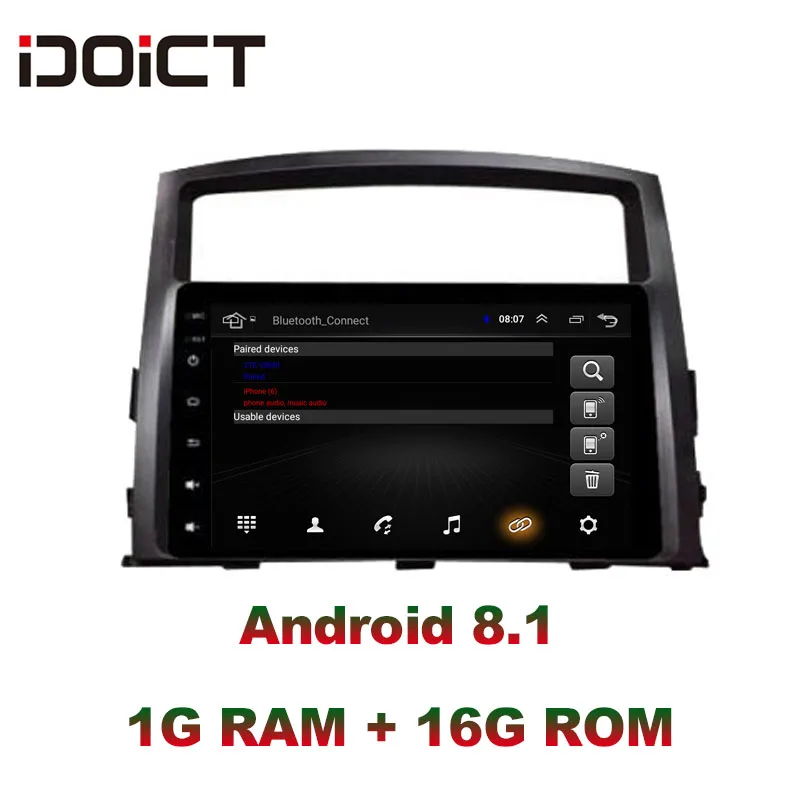 Автомобильный DVD плеер IDOICT Android 8 1 с GPS навигацией мультимедиа для Mitsubishi Pajero V93 V97