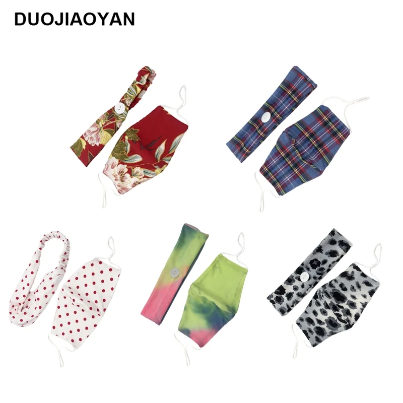 DUOJIAOYAN 2 шт. новый женский набор для йоги фитнеса эластичная резинка волос маска