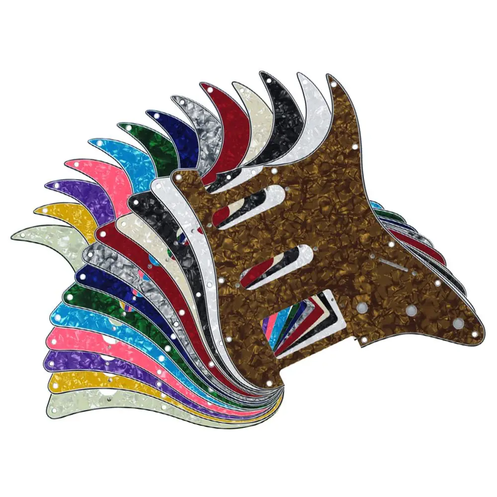 FLEOR набор из 11 отверстий HSS ST Pickguard SSH царапина и задняя пластина для