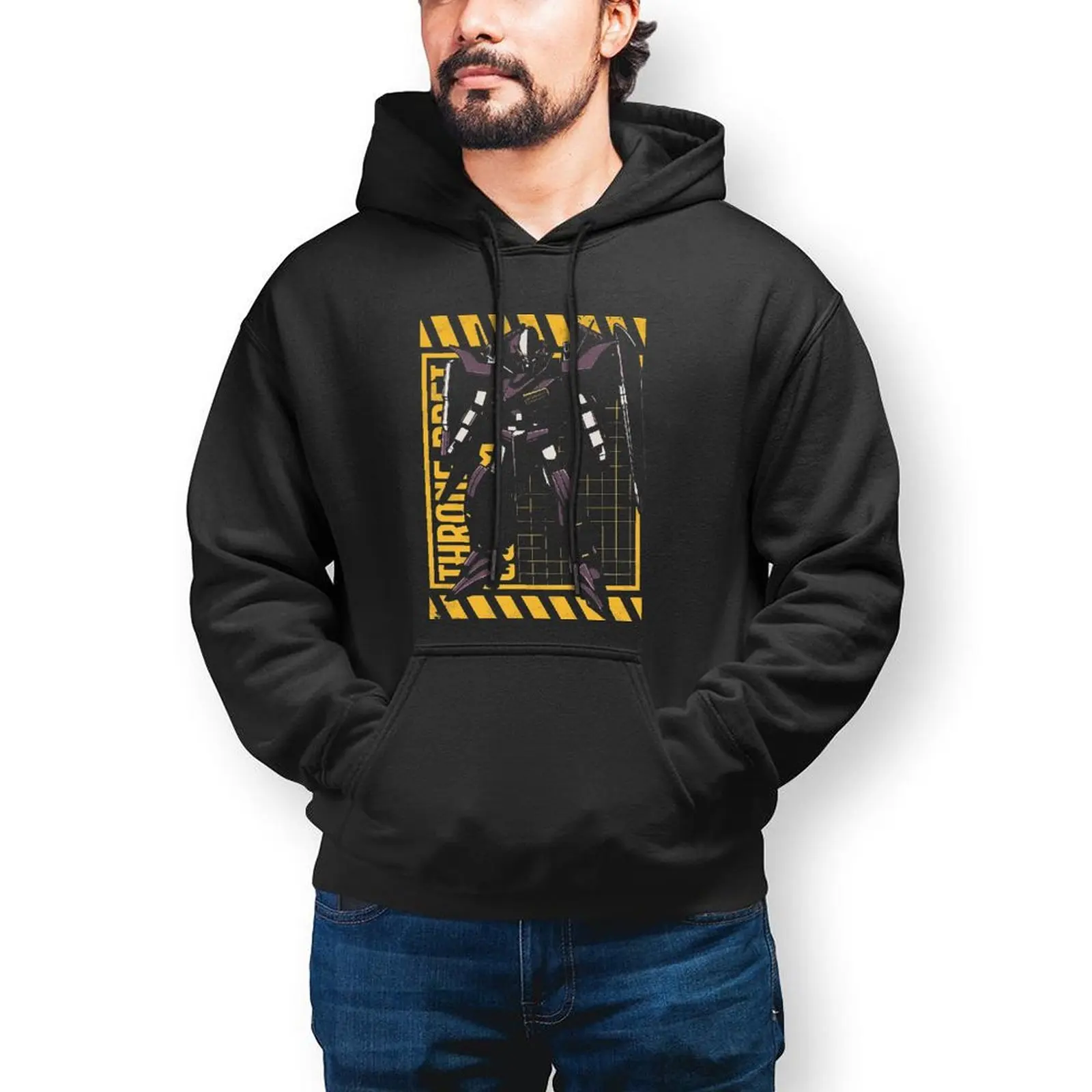 

Bandai Gundam GNW-003 Throne Drei Hoodie Anime Cotton Hoodies Popular Long Sleeve Loose Pullover Hoodie Men