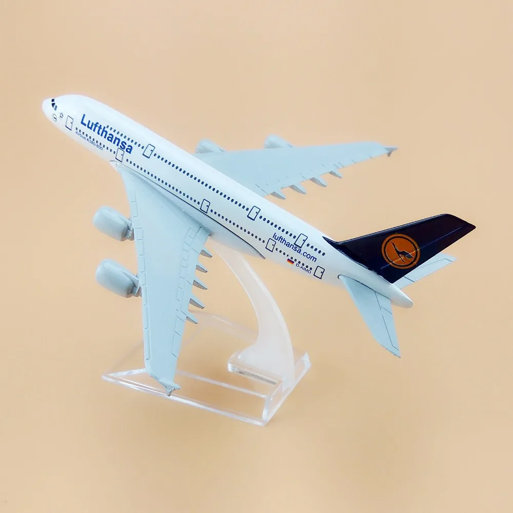 16 см Air Германия Lufthansa Airbus A380-800 380 Airways Airlines металлический сплав модель самолета