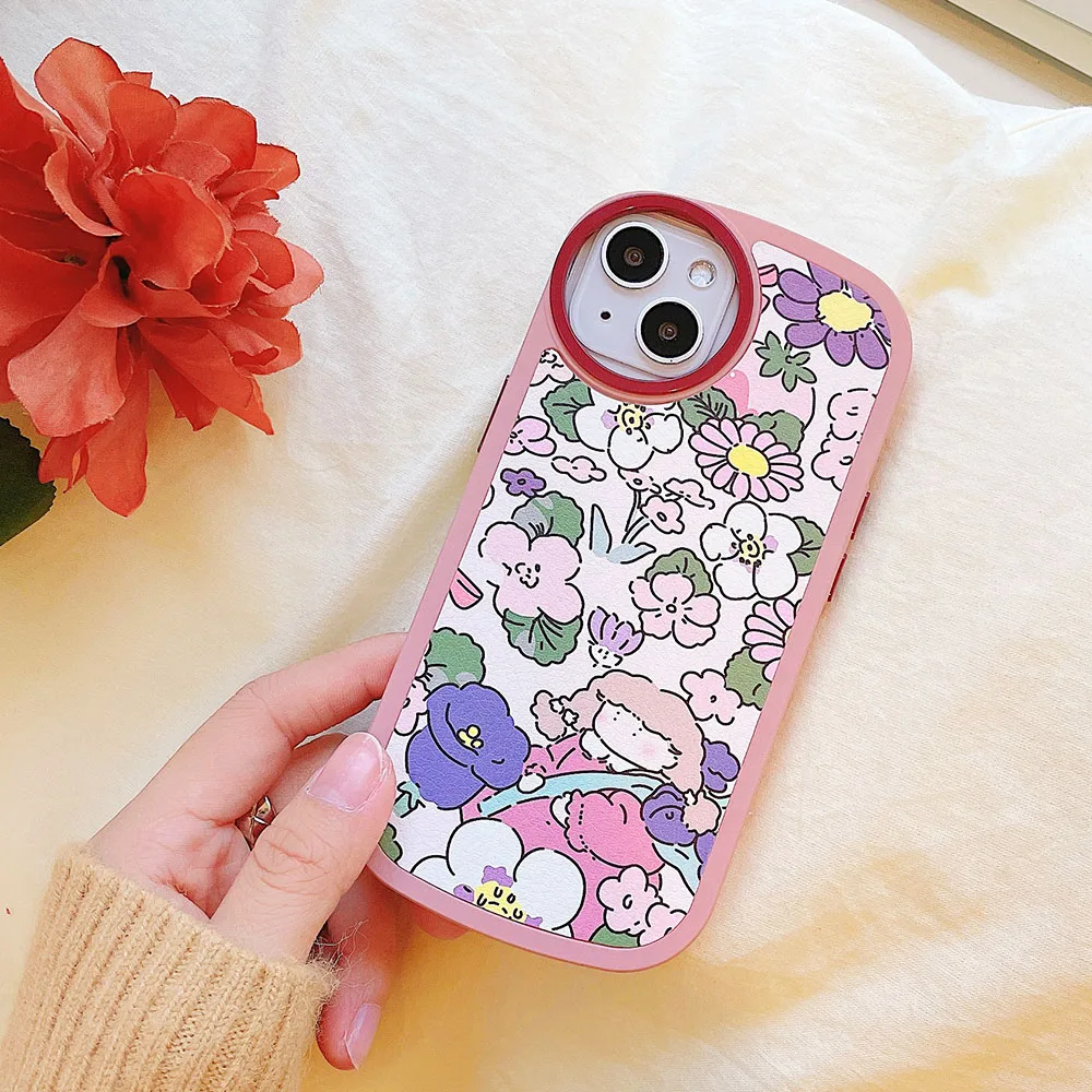 Милый цветочный чехол EKONEDA для iPhone 11 12 13 Pro XS Max XR X 7 8 Plus силиконовые защитные чехлы