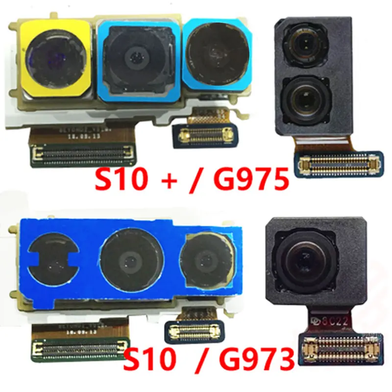 For Samsung Galaxy S10 G973F G973U G9730 Front Camera Flex Cable S10+ G975F G975U G9500 Back Rear Camera Replacement Parts