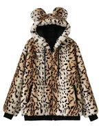 zero fish rex knitted genuine rabbit fur coat women fashion long rabbit fur jacket outwear winter fur coat with hood leopard