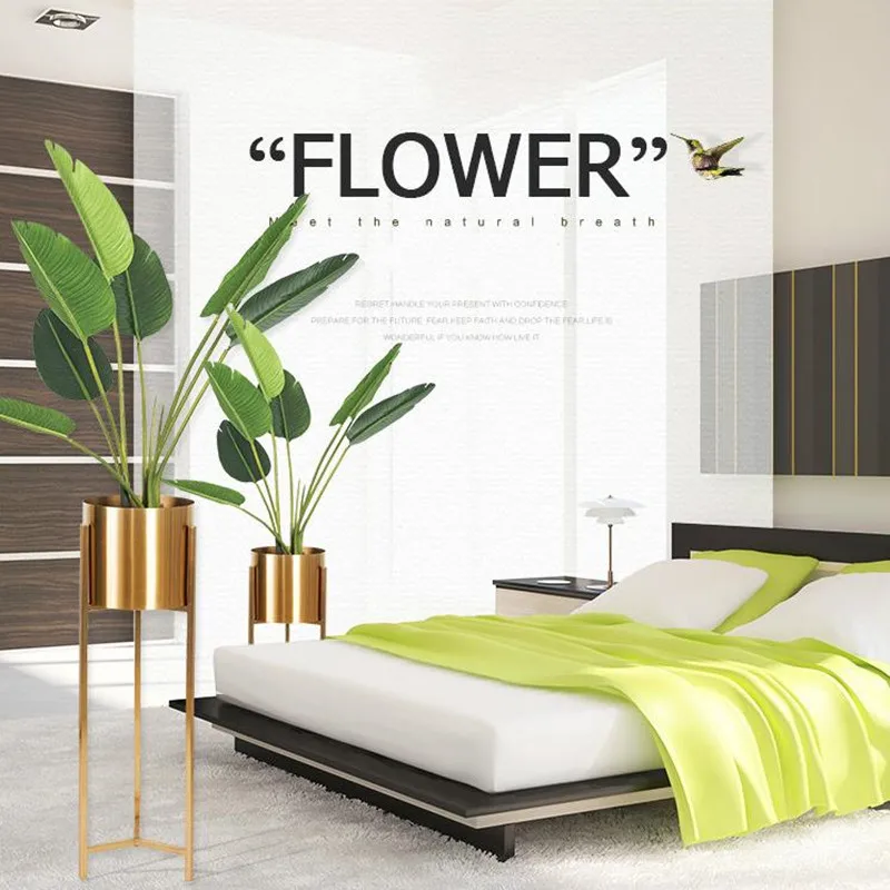 

Gold Flowerpot Hotel Club Floor Vase Decoration Ornaments Metal Vase Home Decor