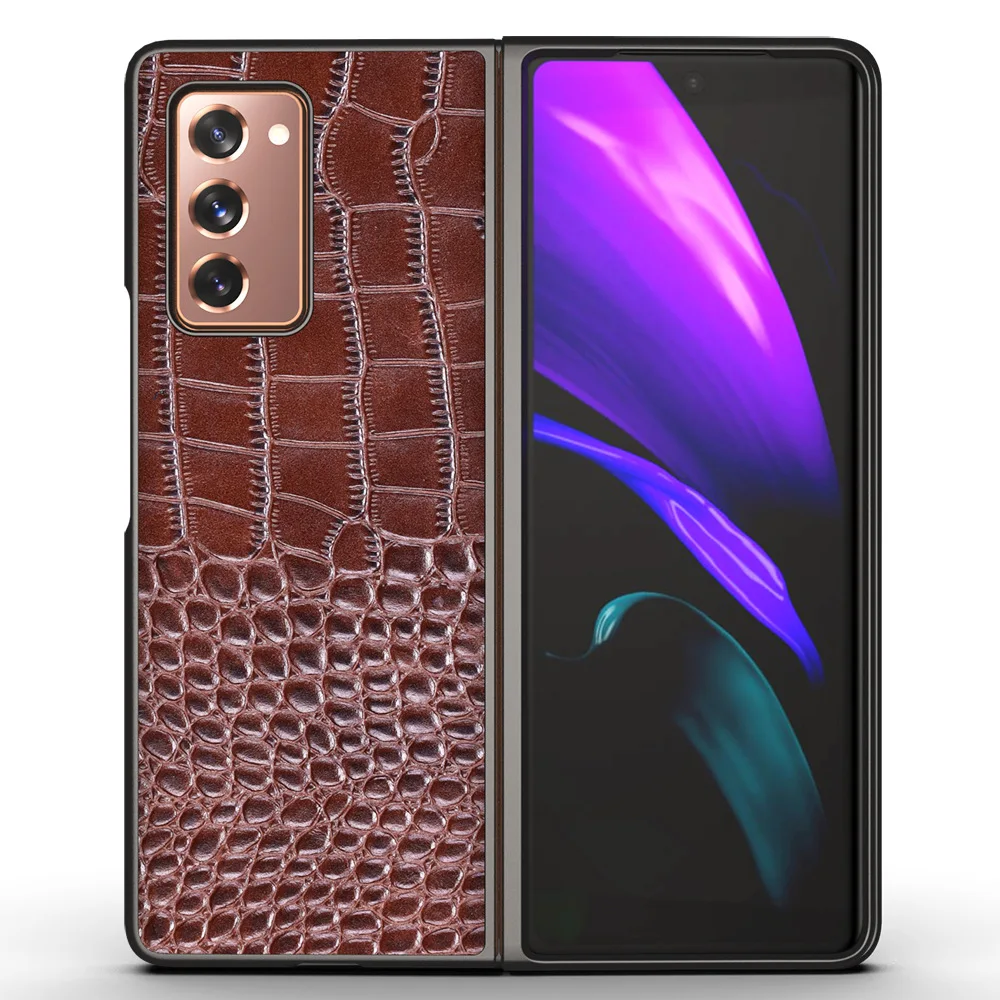 

Чехол-накладка для Samsung Galaxy Z, Z, Fold 2, 5G, из натуральной кожи