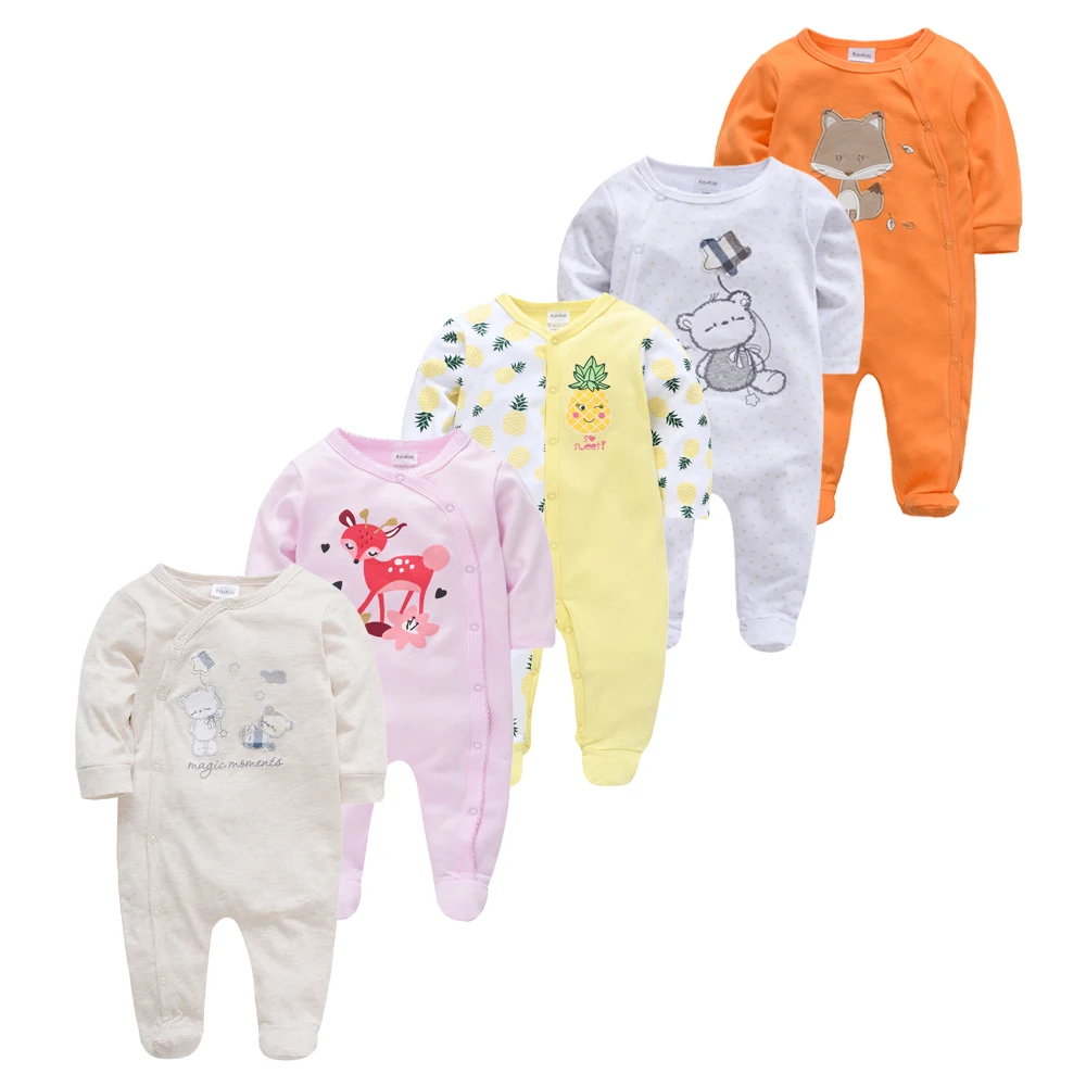 

Honeyzone Toddler Boy Footies Newborn Girl Boy Clothes Cotton Soft Clothing Baby Girl Long Sleeve Cartoon Print Jumpsuit