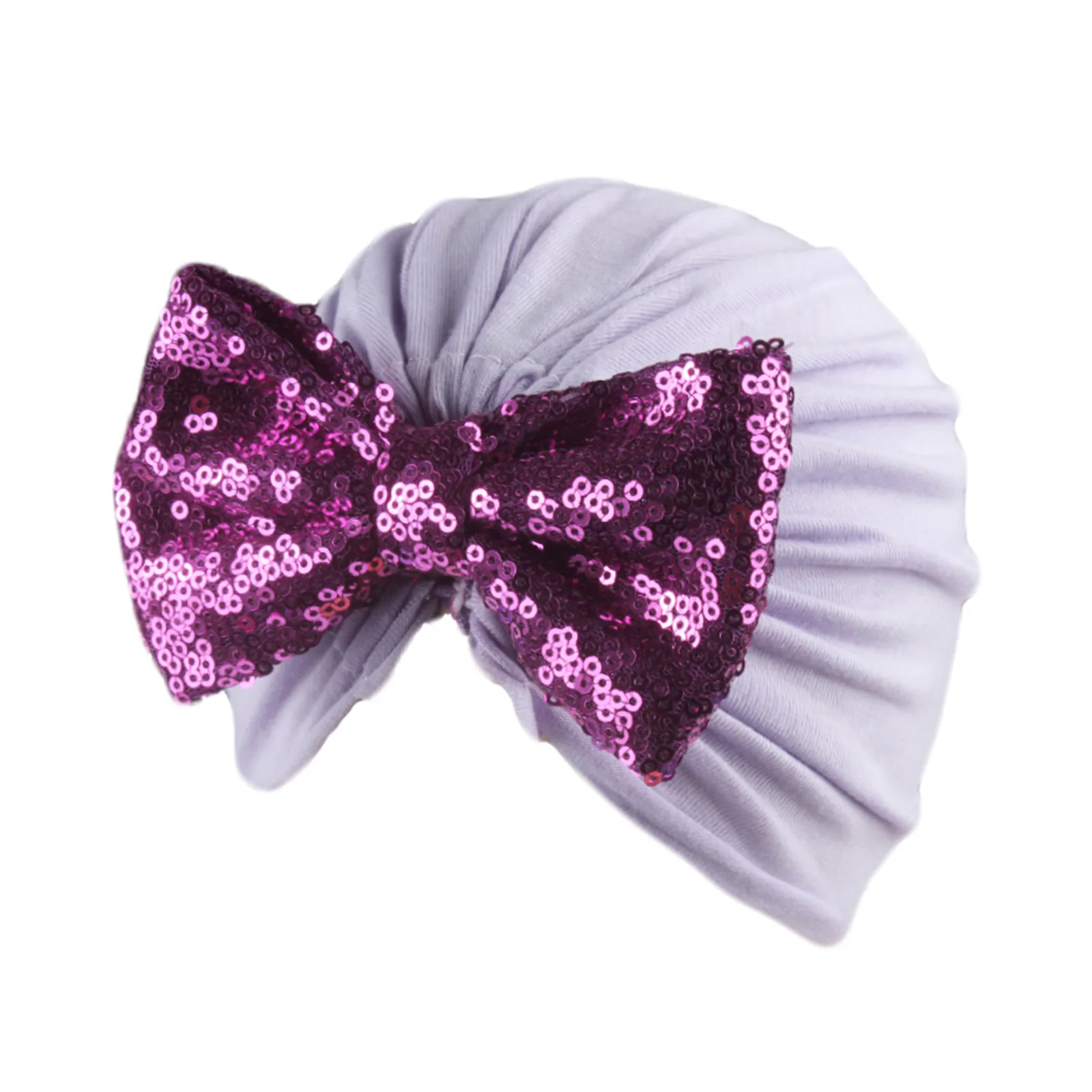 

Newborn Headband Baby Solid Hat Cap Beanie Paillette Bow Headband Headwear Accessories Infant Girls Soft Turban Head band