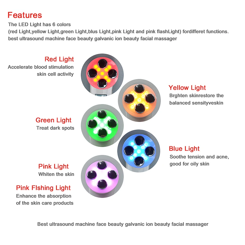 5в1 РЧ ems Электропорация светодиодный фотонная светотерапия устройство для