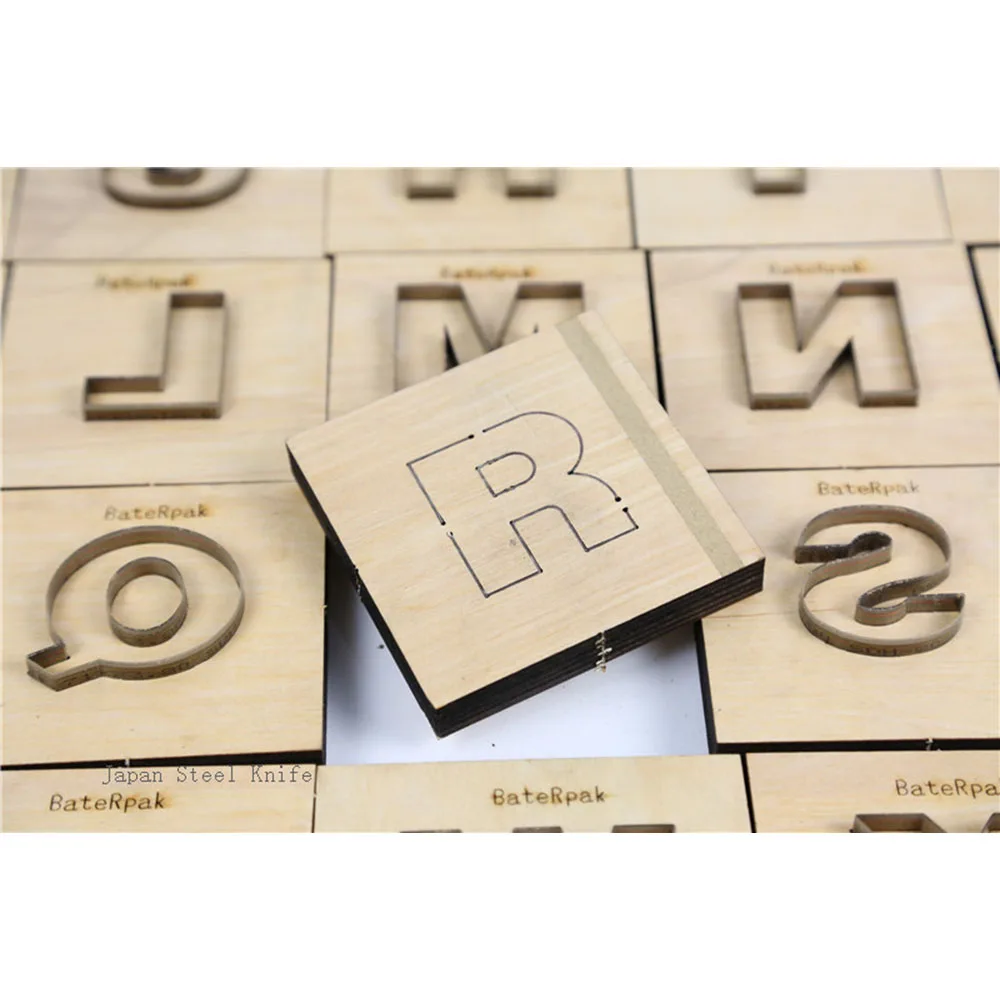 Английский алфавит 26 шт. верхний чехол лазерный штамп наборы RCIDOS DIY кожаный нож