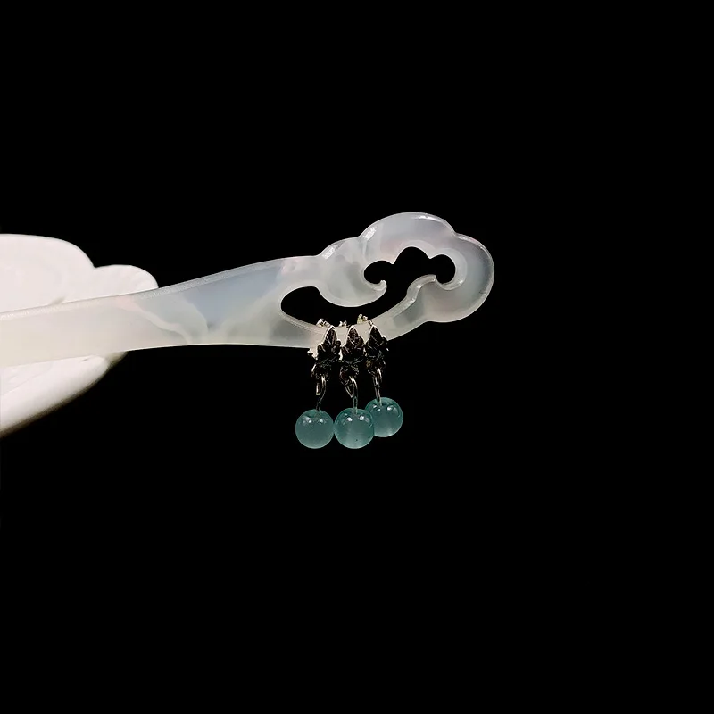 Китайская Этническая древняя шпилька для волос головной убор Hanfu с кисточкой