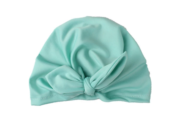 1 Piece Lytwtw's Children Bowknot Kids Bow Cap Baby Hat Newborn Girls Clothes Accessories Infant Beanie Turban Solid | Детская