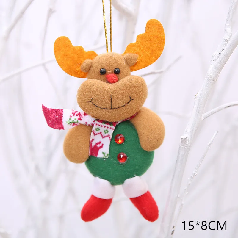 Elk Новинка года, милые рождественские куклы Санта-Клаус/Снеговик/Ангел, Noel, Рождественское украшение для дома, рождественский подарок для детей - Цвет: Elk