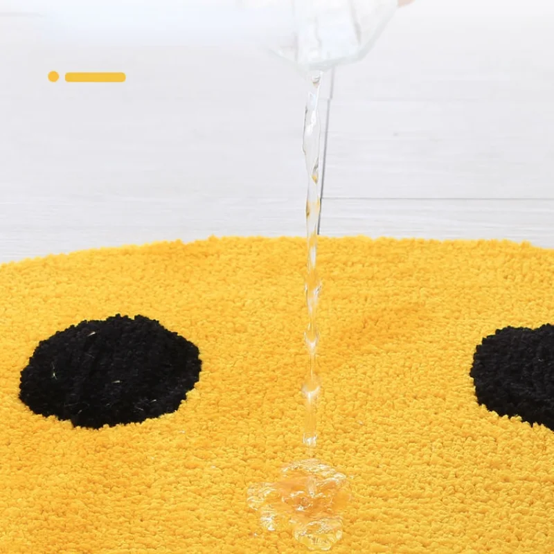 cartoon smiley face entrance door mat bathroom absorbent pad toilet door mat carpet bathroom floor mat rug tufted fluffy rugs free global shipping